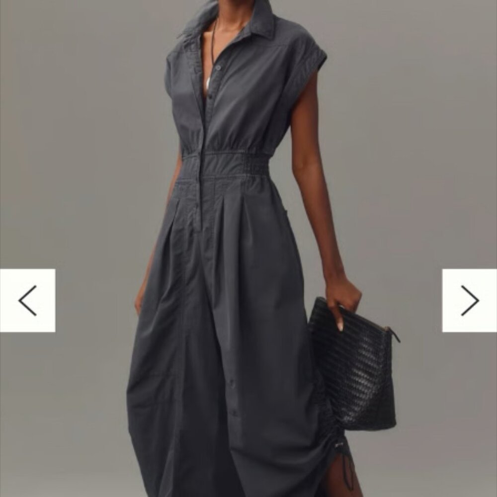 Large TALL Anthropologie dark gray Jumpsuit